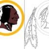 Washington Redskins logo kleurplaat