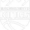 Sacramento Kings logo coloring page black and white