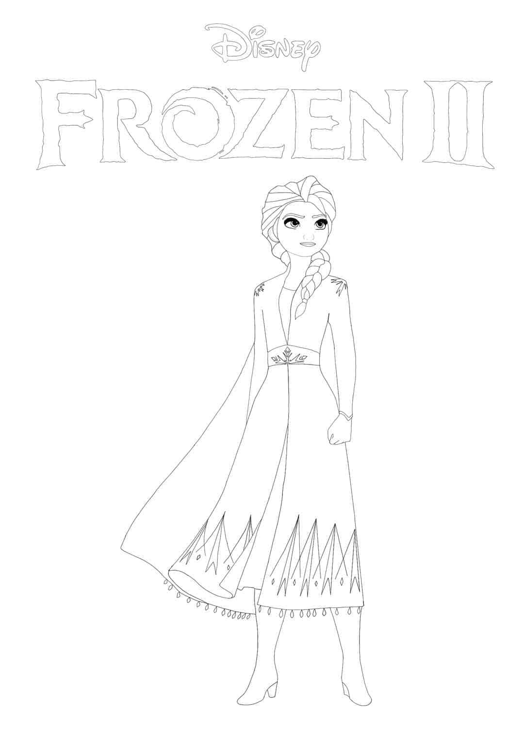 Frozen 2 kleurplaat - Elsa