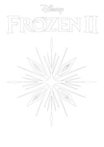 Frozen 2 kleurplaat - Sneeuwvlokje