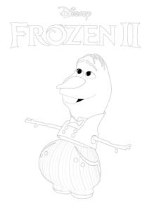 Frozen 2 kleurplaat - Olaf