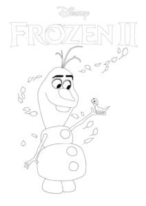 Frozen 2 kleurplaat - Olaf en Bruni