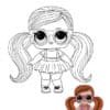 LOL Surprise Hairvibes Peanut Buttah coloring page with sample