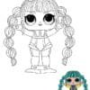 LOL Surprise Hairvibes Scuba Babe coloring page with sample