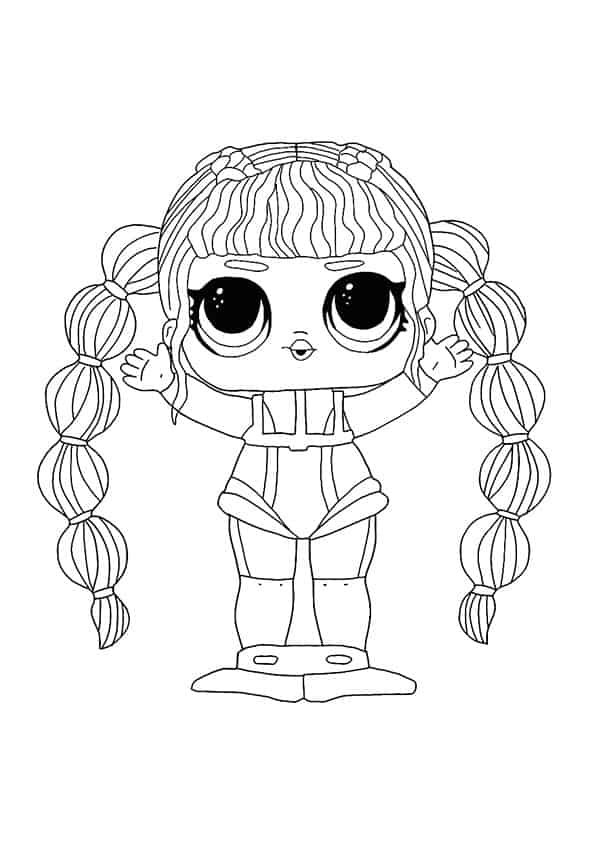 LOL Surprise Hairvibes Scuba Babe coloring page