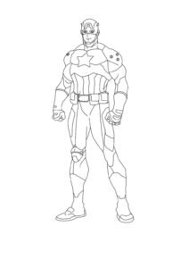 Captain America Civil war coloring page