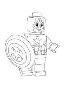 Captain America Lego coloring page