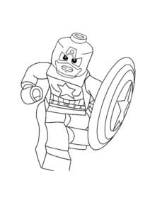 Captain America Avengers Lego kleurplaat