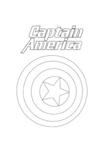Captain America Schild kleurplaat