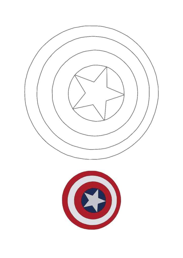 Captain America Shield Coloring Pages 2 Free Printable Captain America Shield Coloring Pages