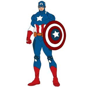 Coloriage Avengers Captain America