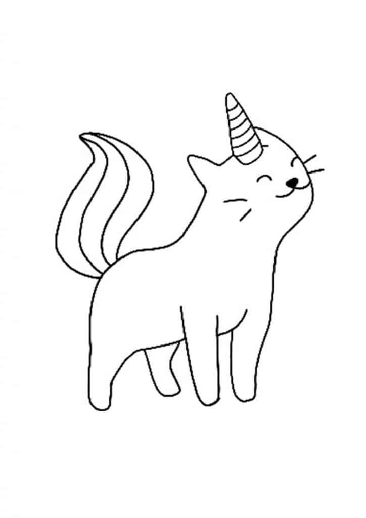 Unicorn Cat Coloring Pages - free coloring pages