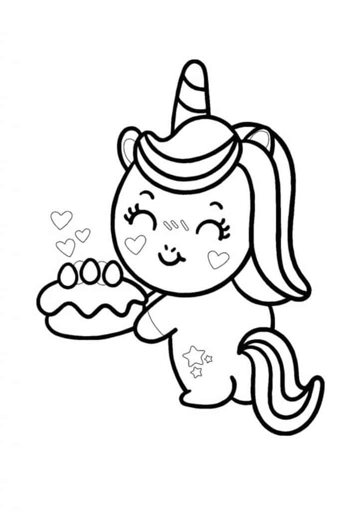 Unicorn Birthday Coloring Pages - 4 Free Printable Coloring Sheets (2021)