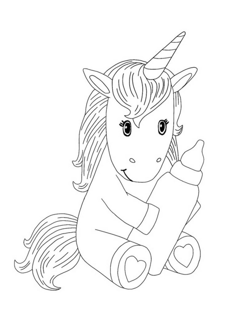 Baby Unicorn Coloring Pages - 6 Free Printable Coloring Pages For Kids