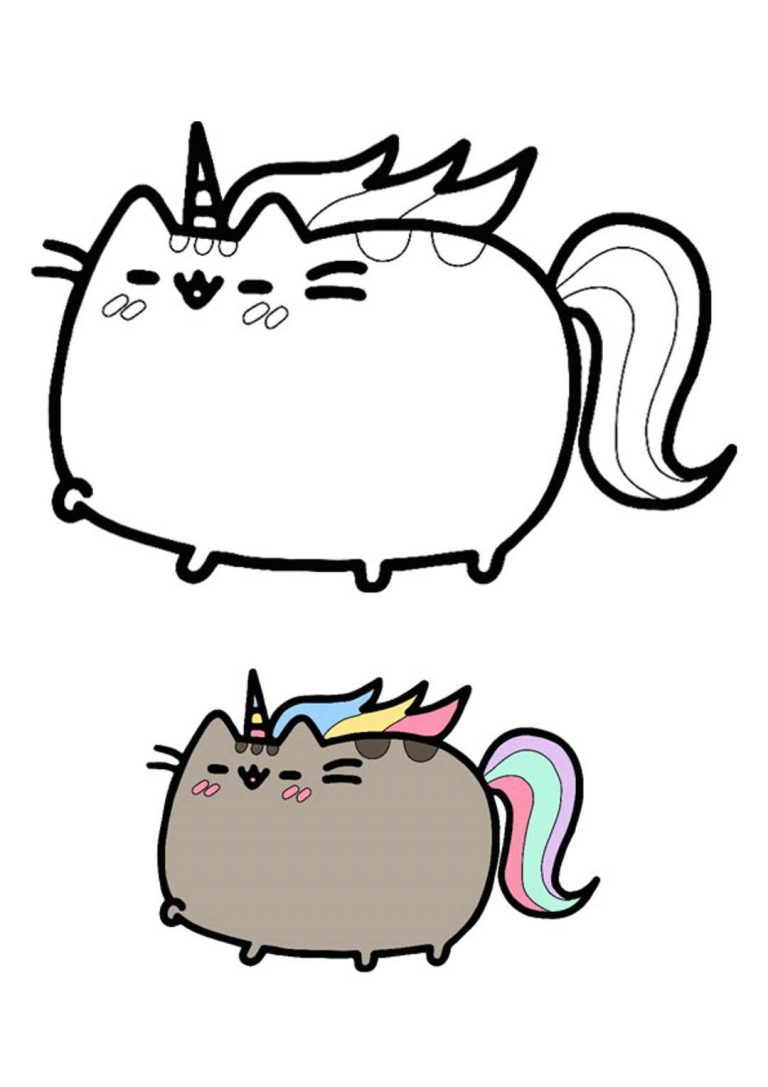 Pusheen Unicorn Coloring Pages - 6 Free Printable Coloring Sheets (2021)