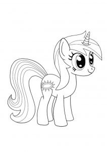 Twilight Sparkle My Little Pony Unicorn coloring page
