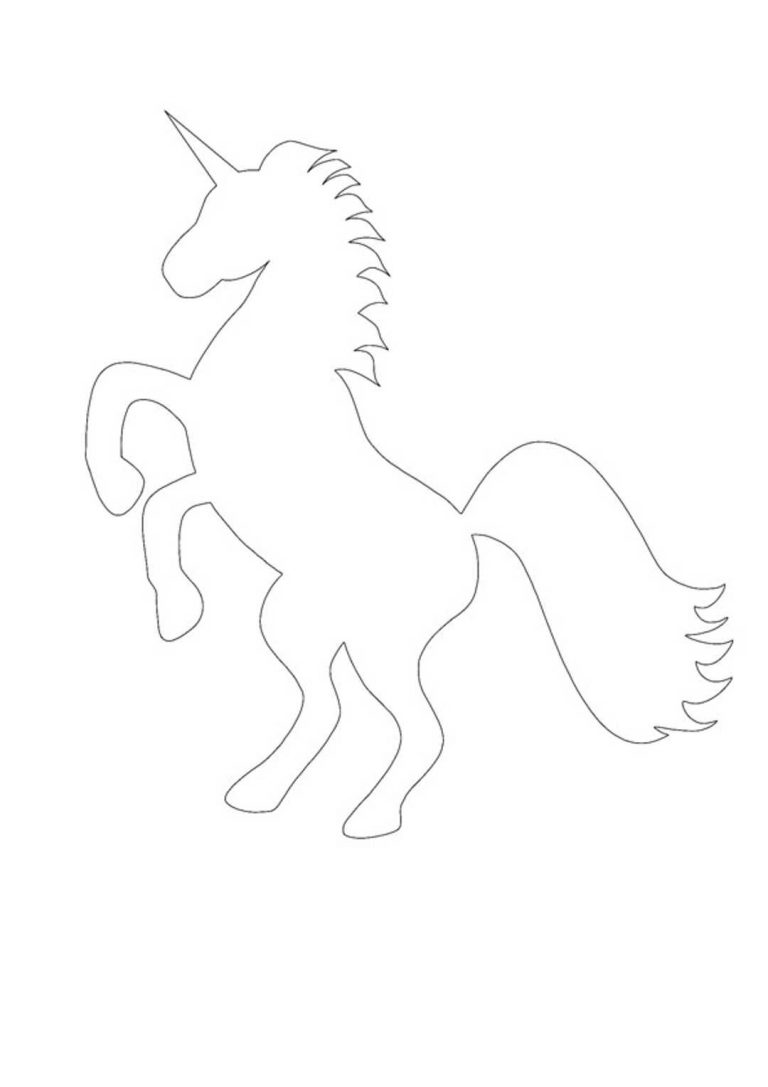 Unicorn Silhouette Coloring Pages - 4 Free Printable Coloring Sheets (2021)
