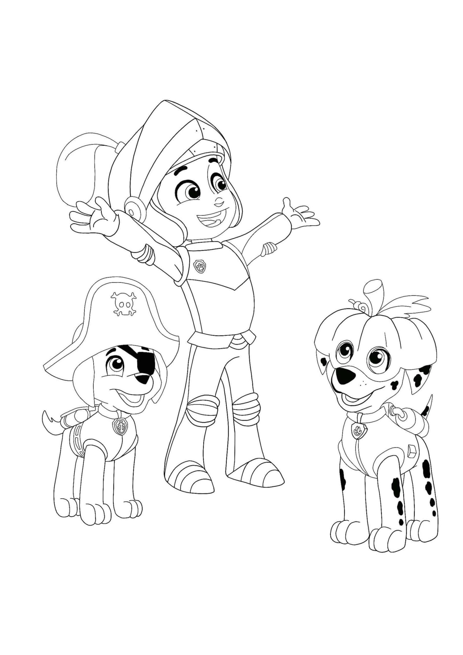Paw Patrol Halloween coloring page