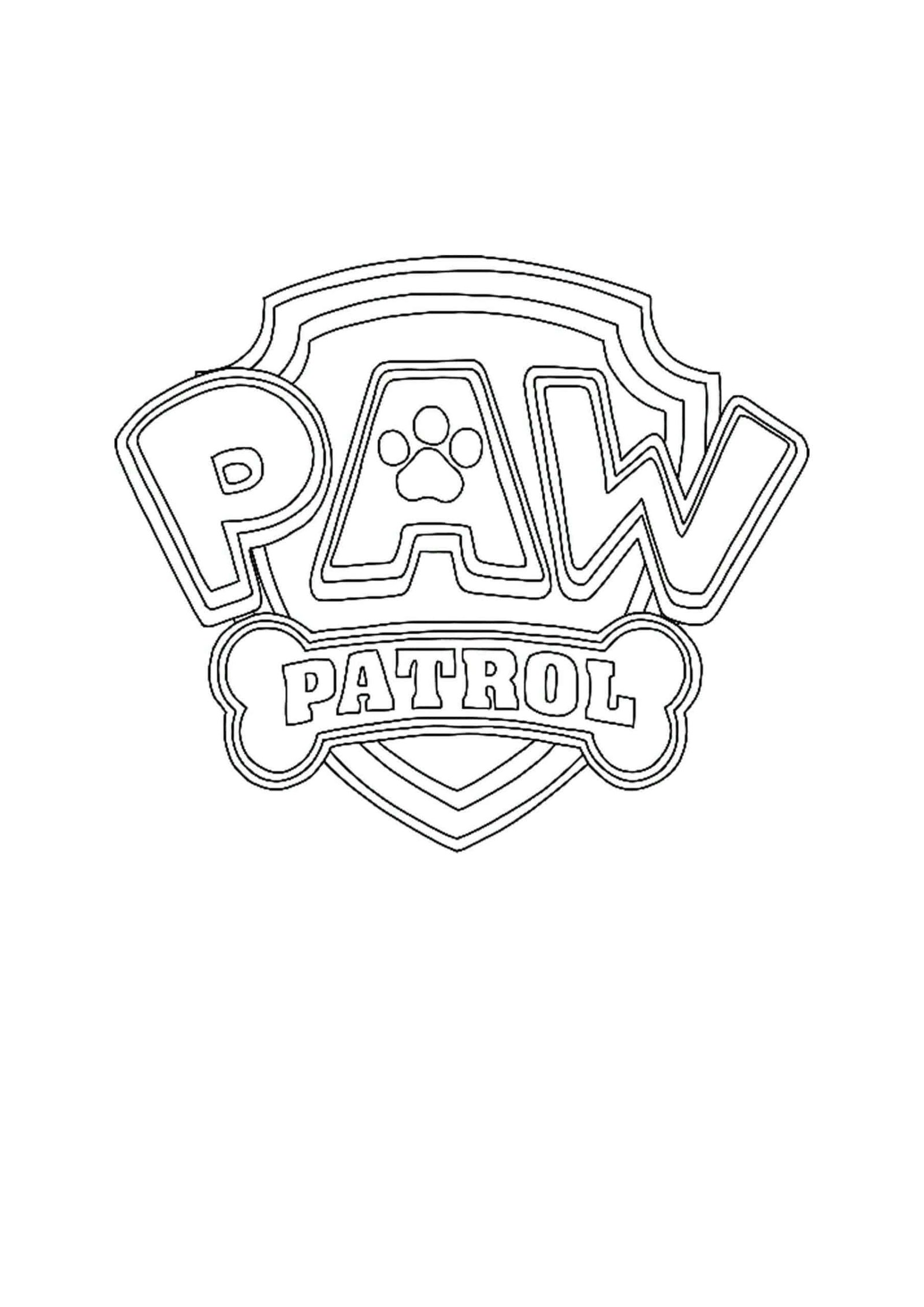 Paw Patrol Logo kleurplaat