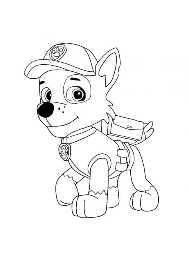 Paw Patrol Rocky coloring page