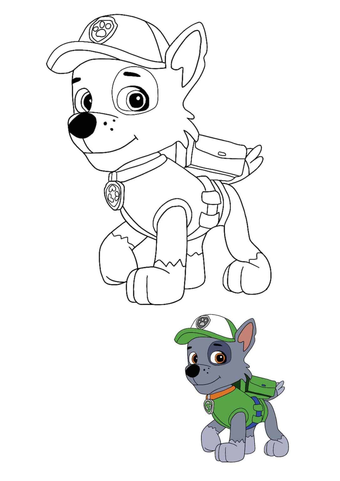 Paw Patrol Rocky Coloring Pages - 4 Free Printable Coloring Sheets | 2021