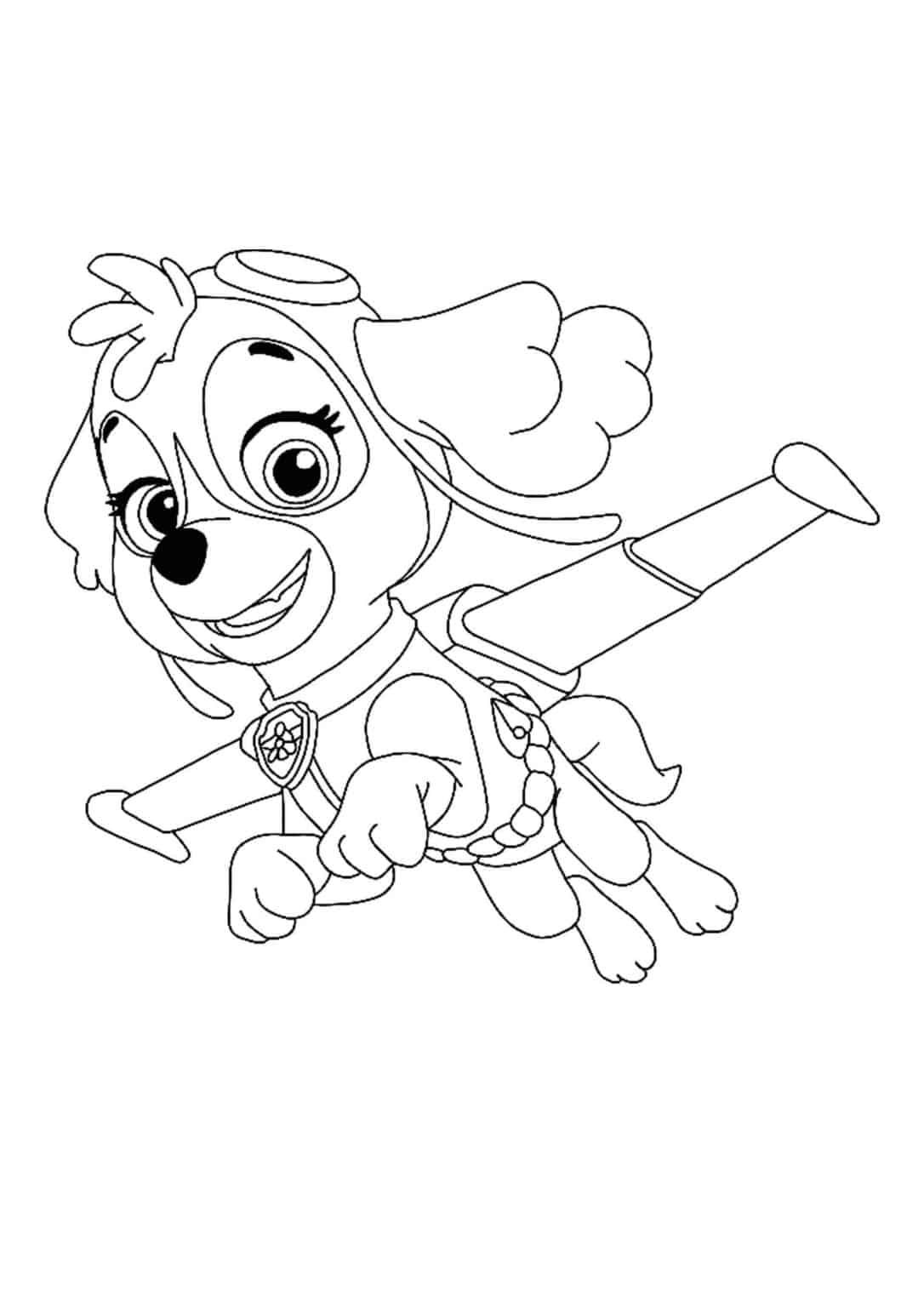 Paw Patrol Skye Coloring Pages - 4 Free Printable Coloring Sheets | 2021