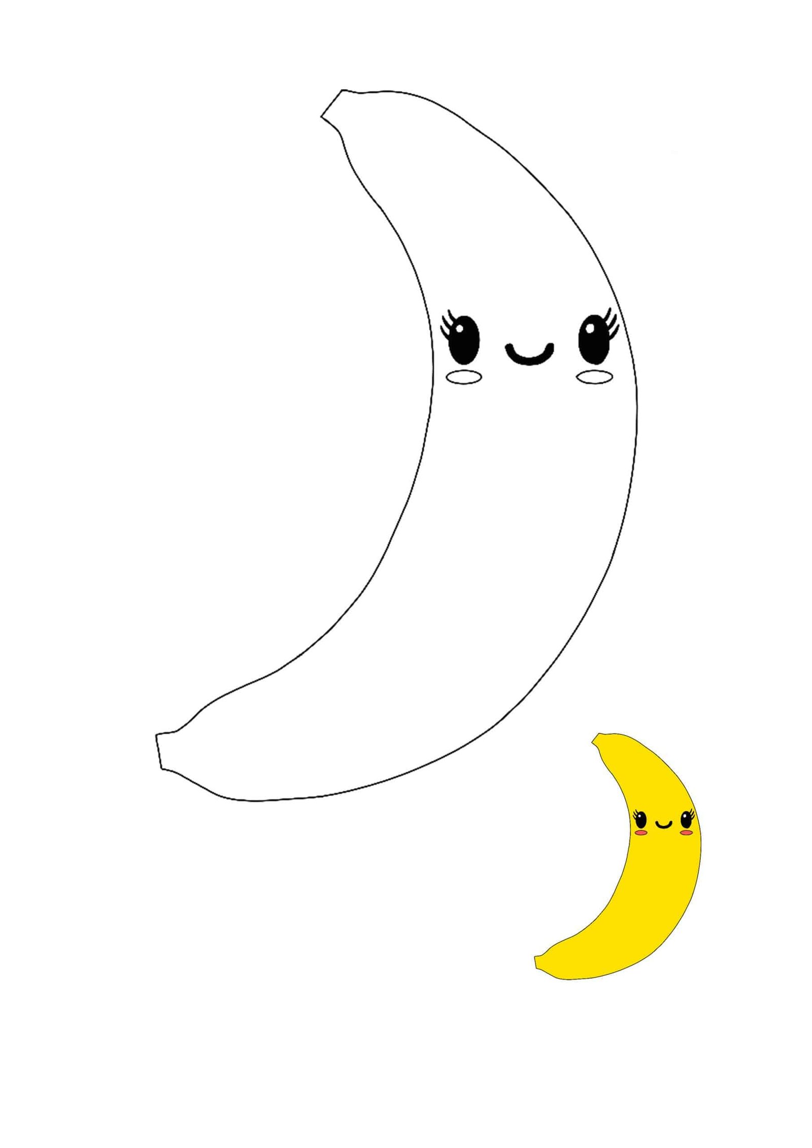 Kawaii Banana coloring picture