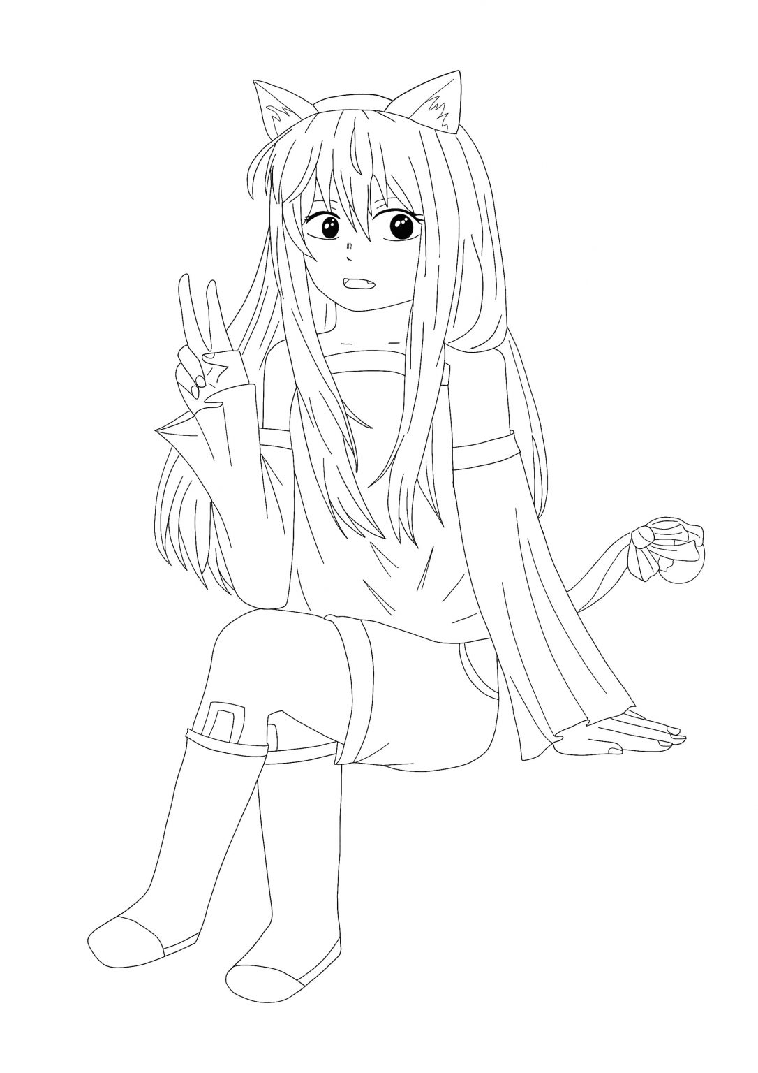 Kawaii Anime Coloring Pages - 6 Free Printable Coloring Sheets (2021)