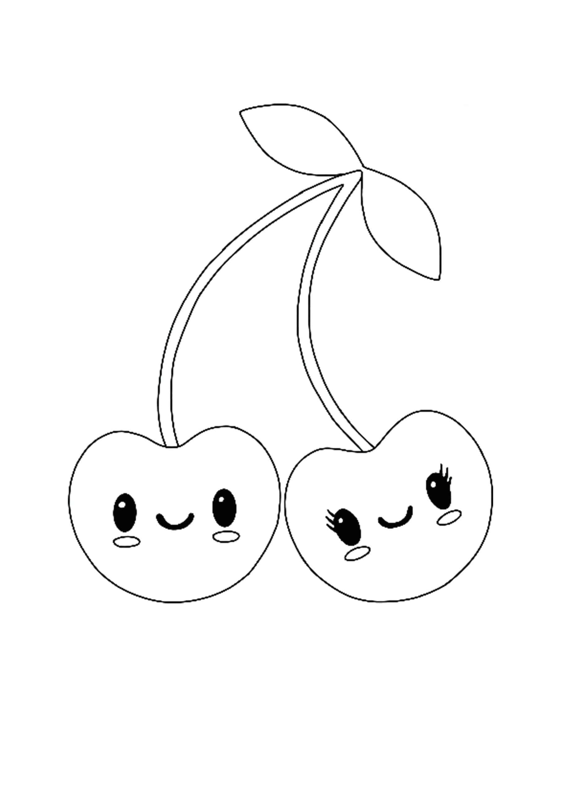 Kawaii Cute Fruit Coloring Pages  ksiazkomol