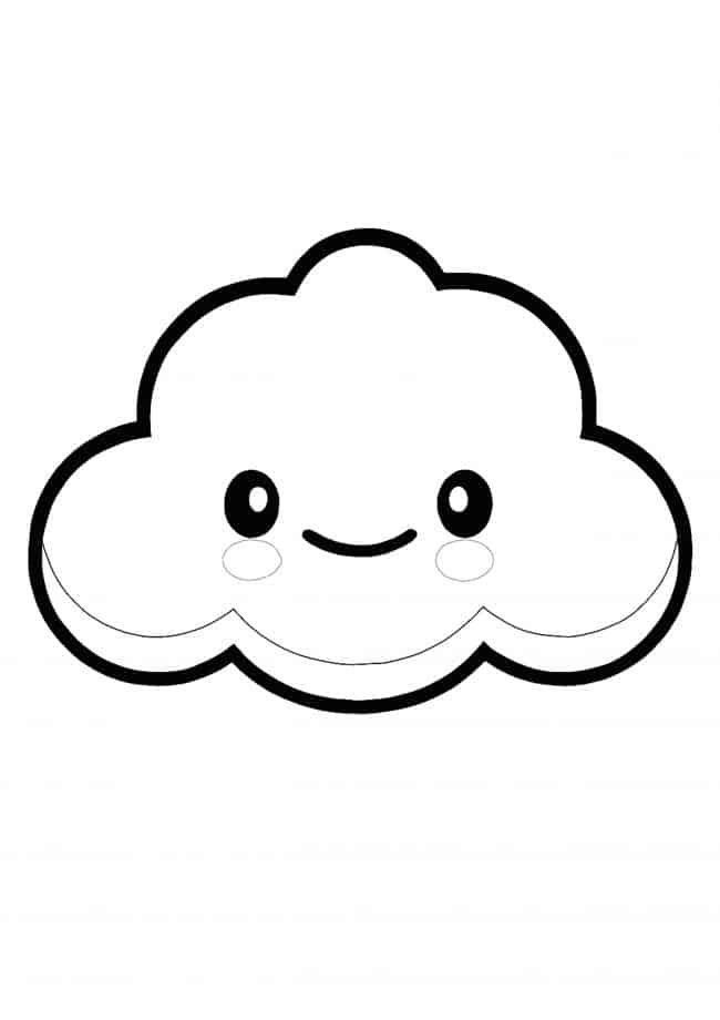 Kawaii Cloud coloring page