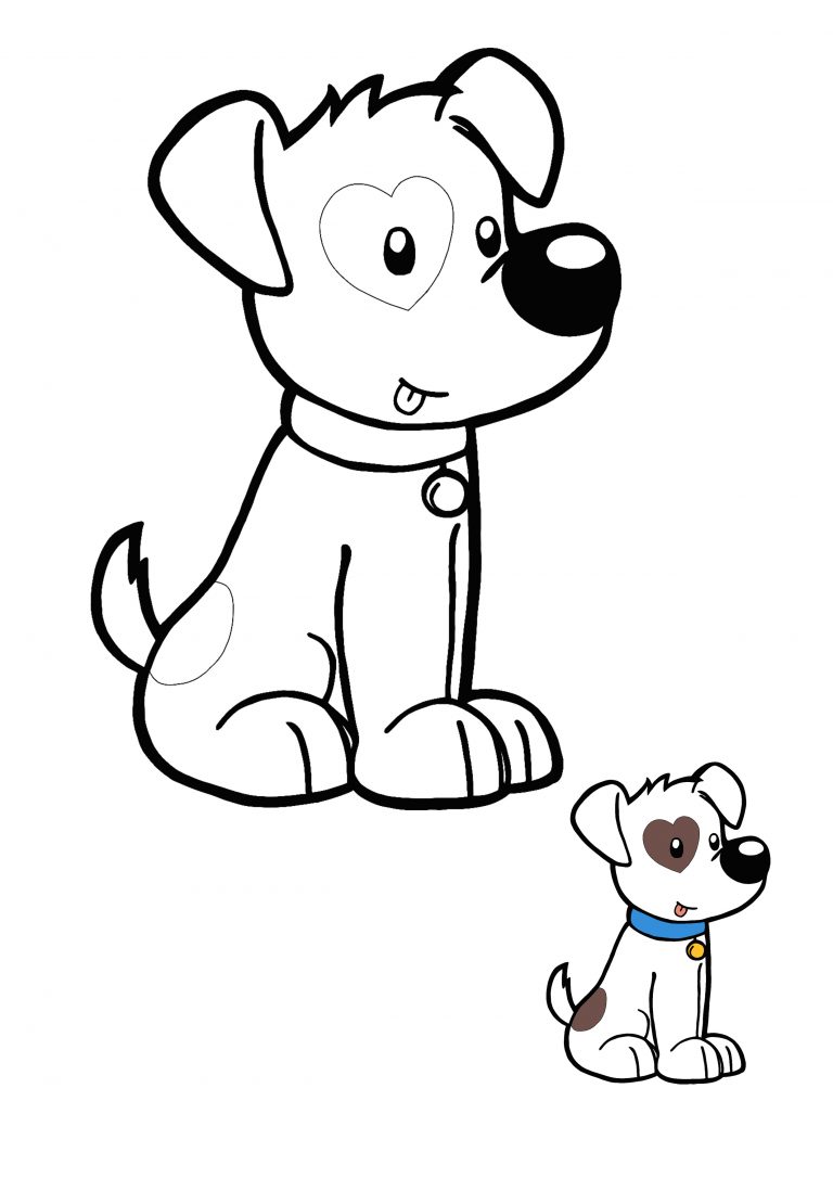 Kawaii Dogs Coloring Pages - 4 Kawaii Animals Coloring Sheets (2021)