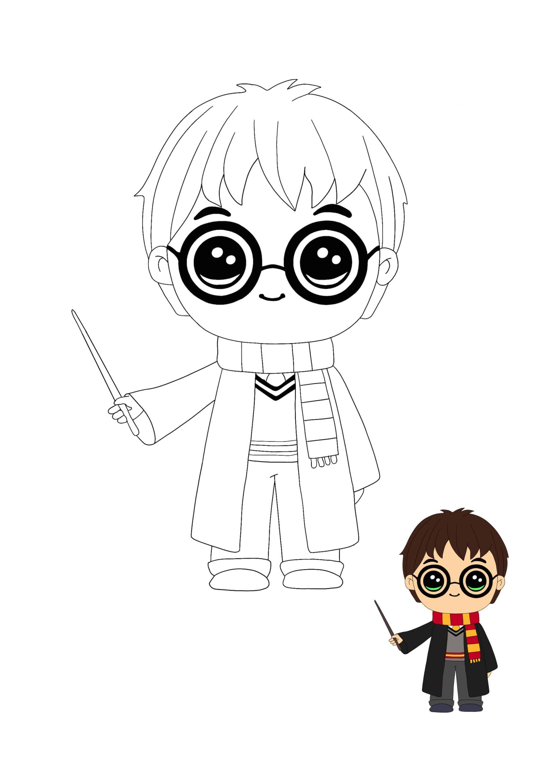 Coloriage Harry Potter Kawaii 2 Coloriages à Imprimer Gratuits 2021