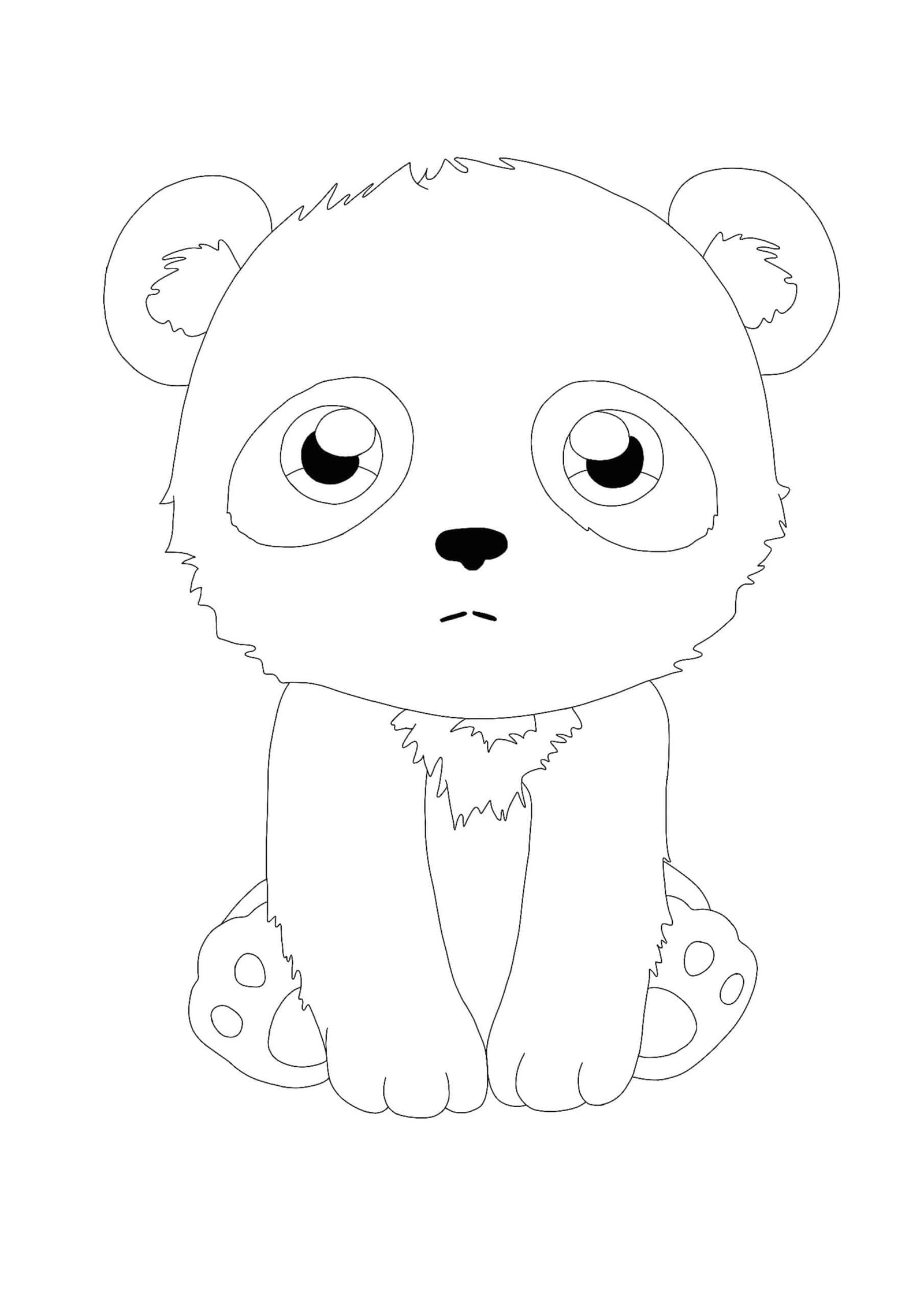 Kawaii Panda coloring page