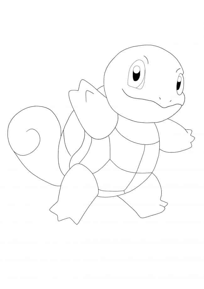 Kawaii Pokemon Squirtle coloring page