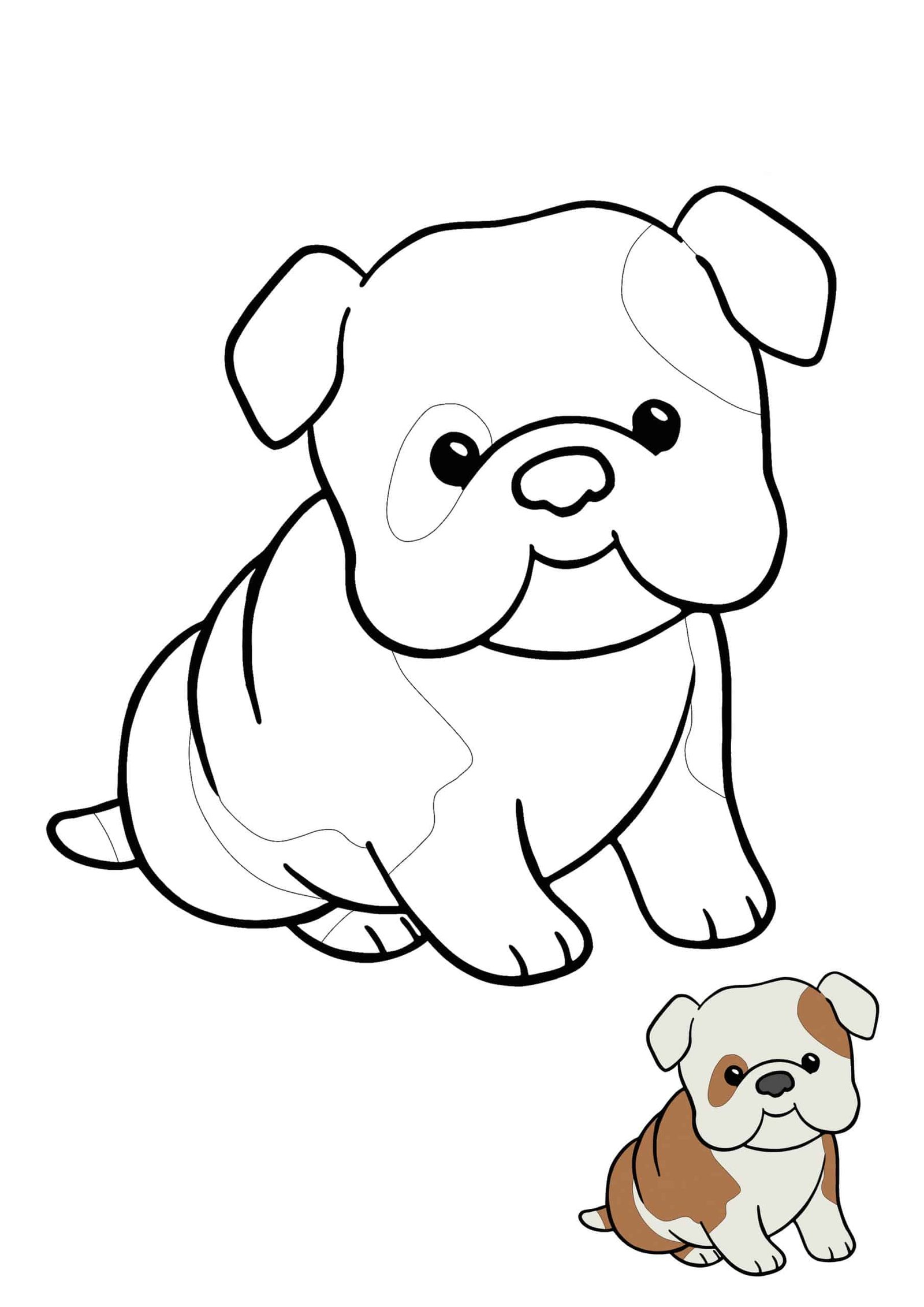 Kawaii Puppy coloring picture