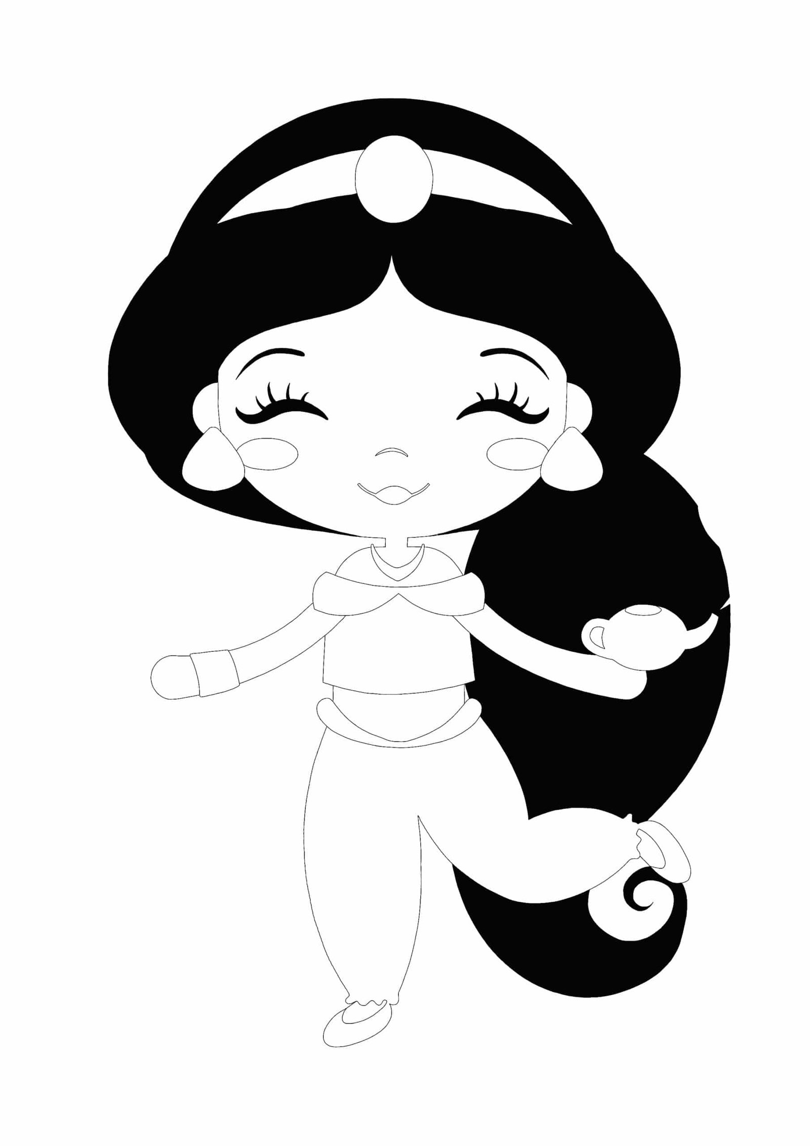 Baby Disney Princess Jasmine coloring page