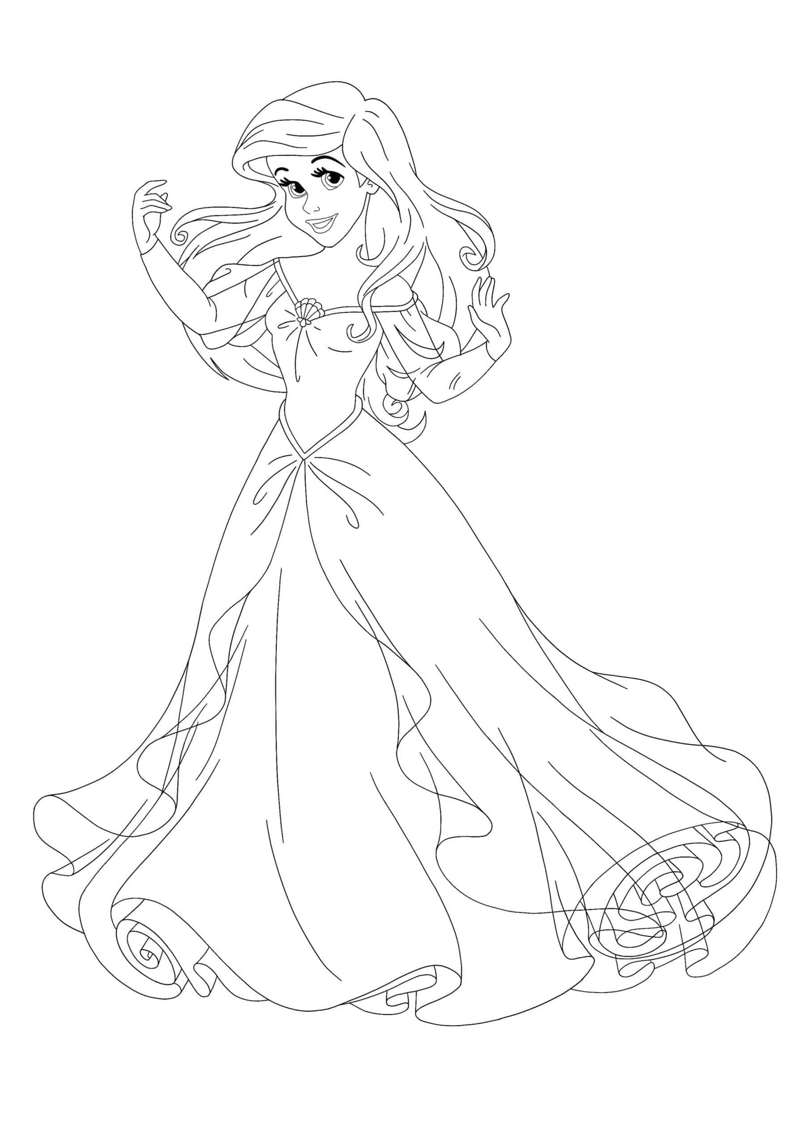 Disney Princess Ariel coloring page