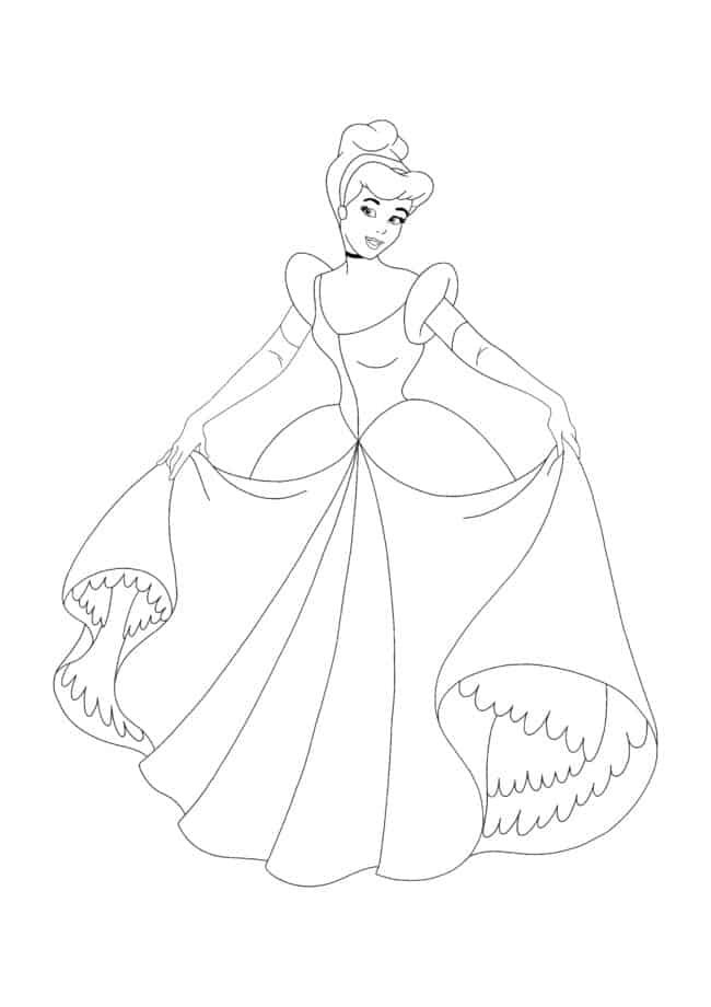 Coloriage Disney Princesse Cendrillon