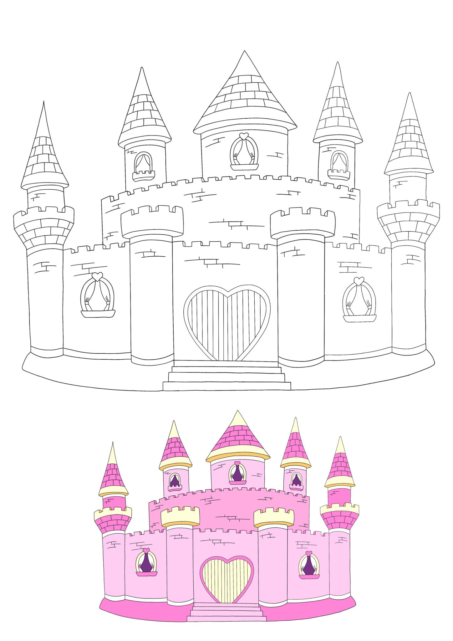 Замок принцессы для печати