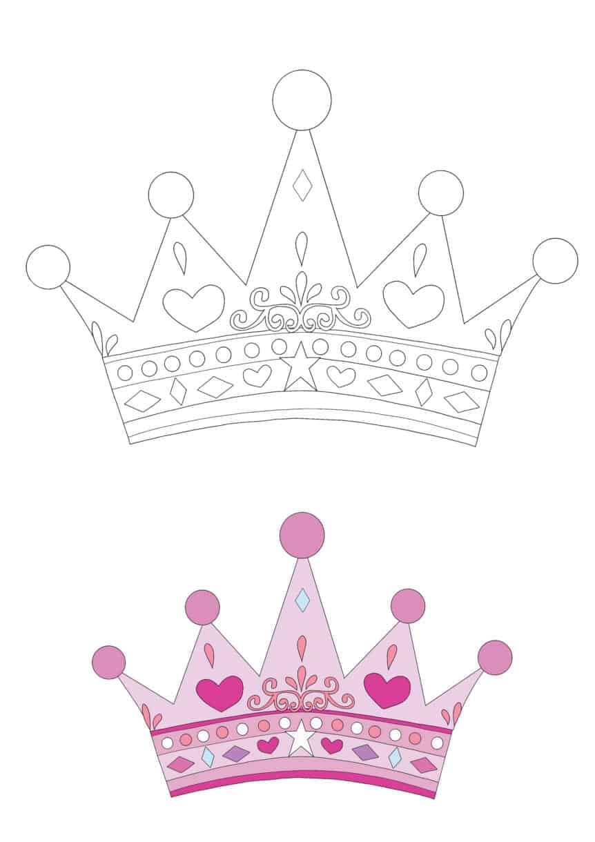 Princess Crown Drawing Outline Clipart @ Outline.pics