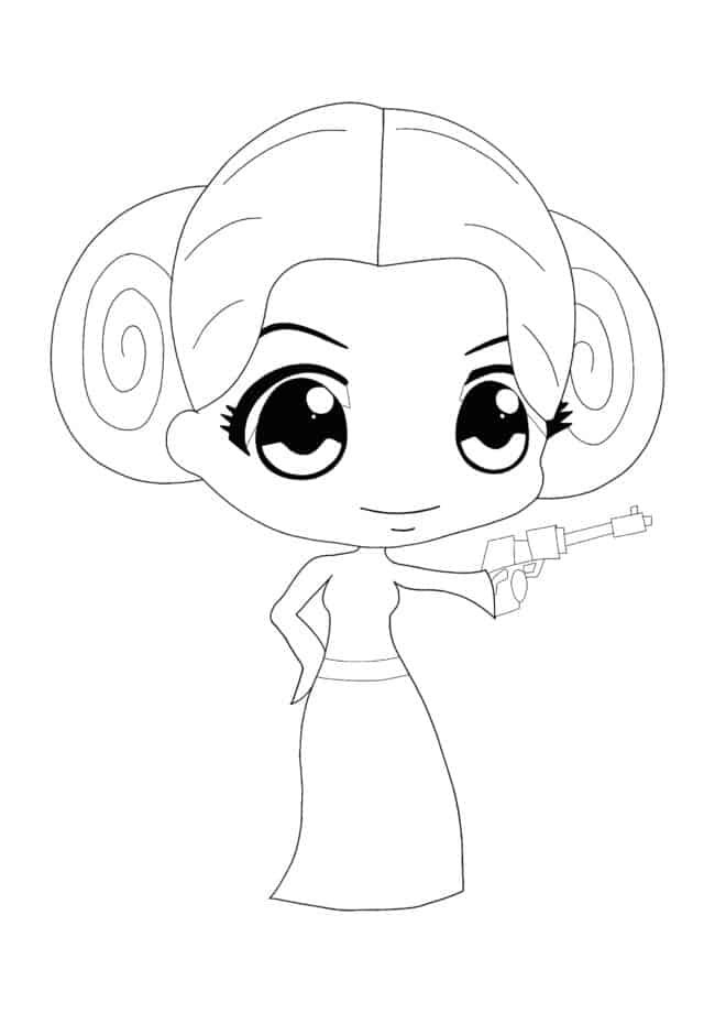 Princess Leia coloring page