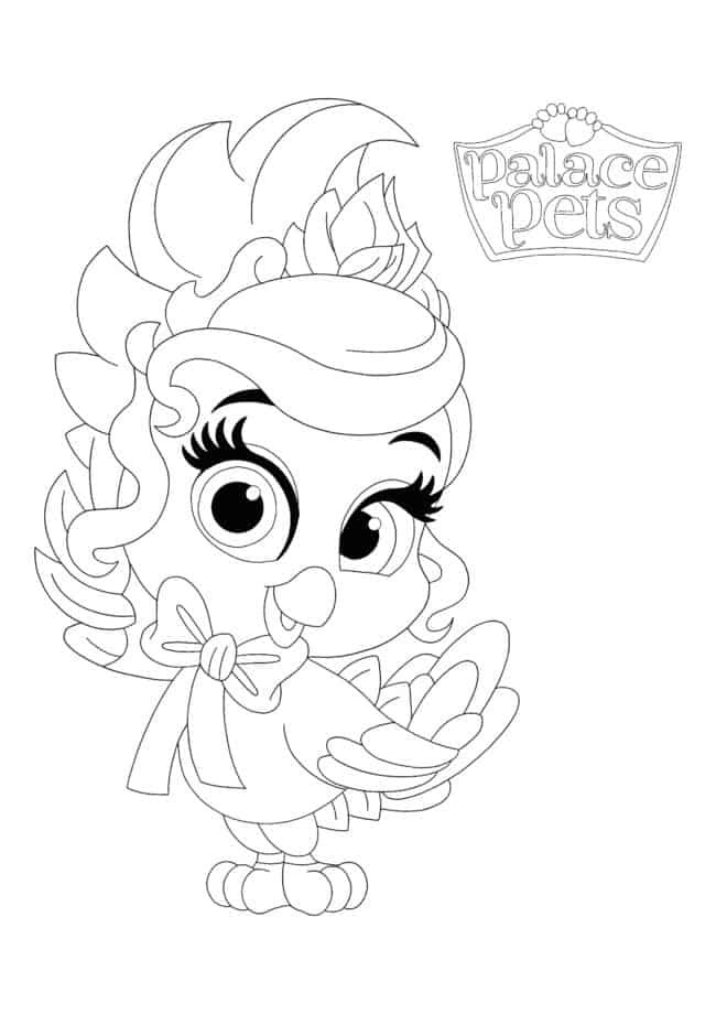 Princess Palace Pets Birdadette coloring page
