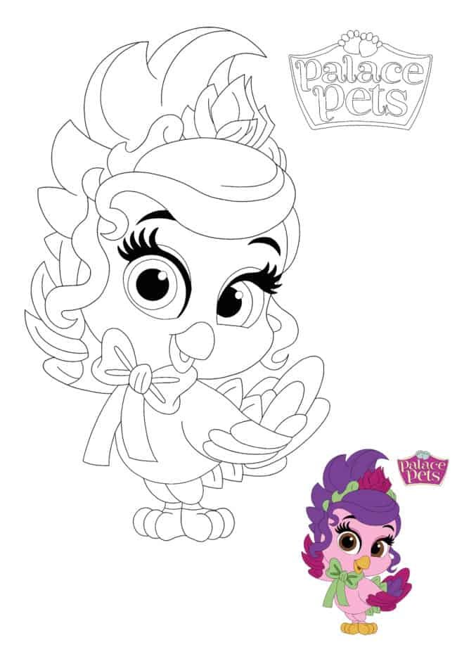 Princess Palace Pets Birdadette coloring page with preview