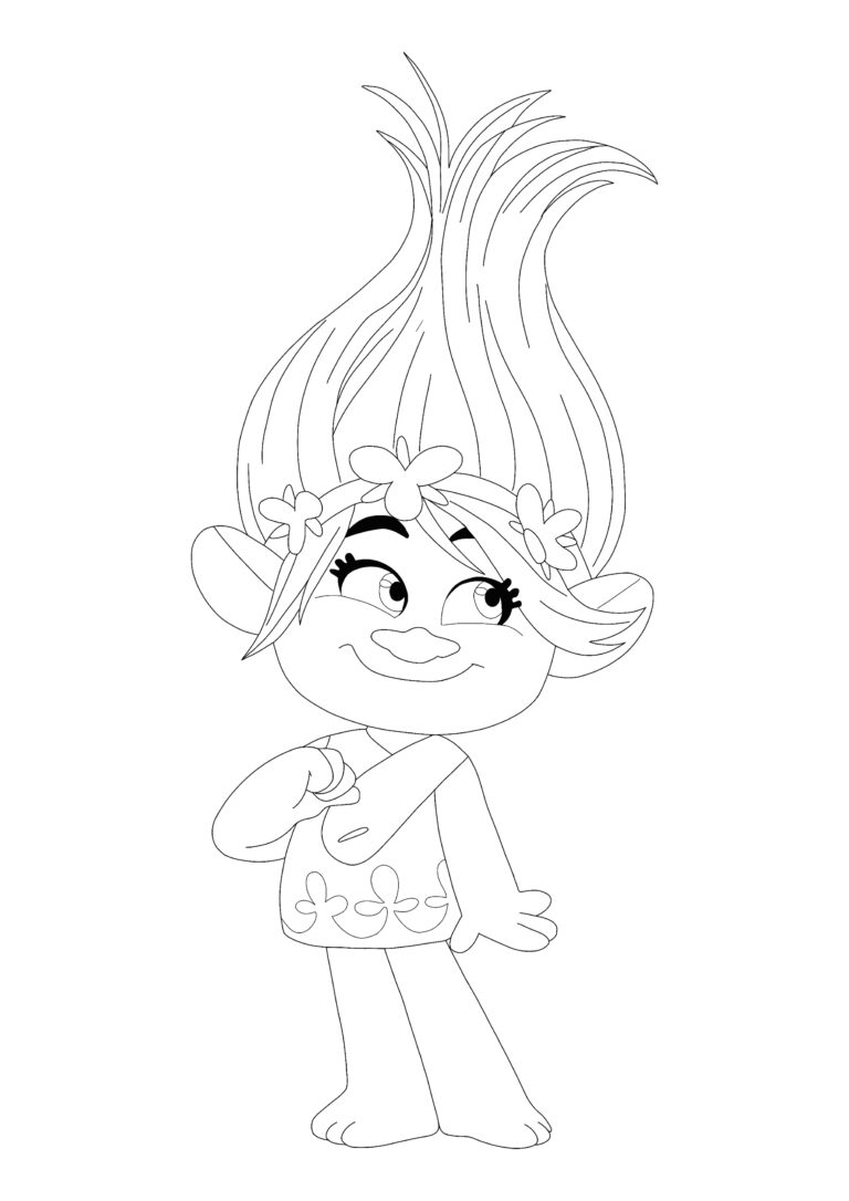 Princess Poppy from Trolls Coloring Pages - 2 Free Coloring Sheets (2021)