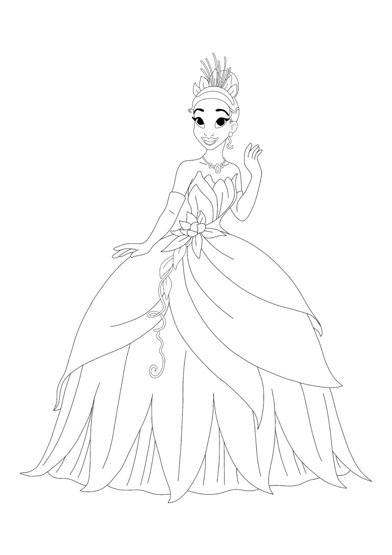 Princess Tiana Coloring Pages - 2 Free Coloring Sheets (2021)