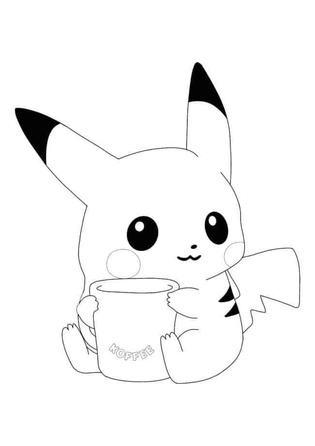 Baby Pikachu coloring page