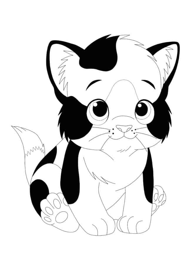 Calico Cat coloring page