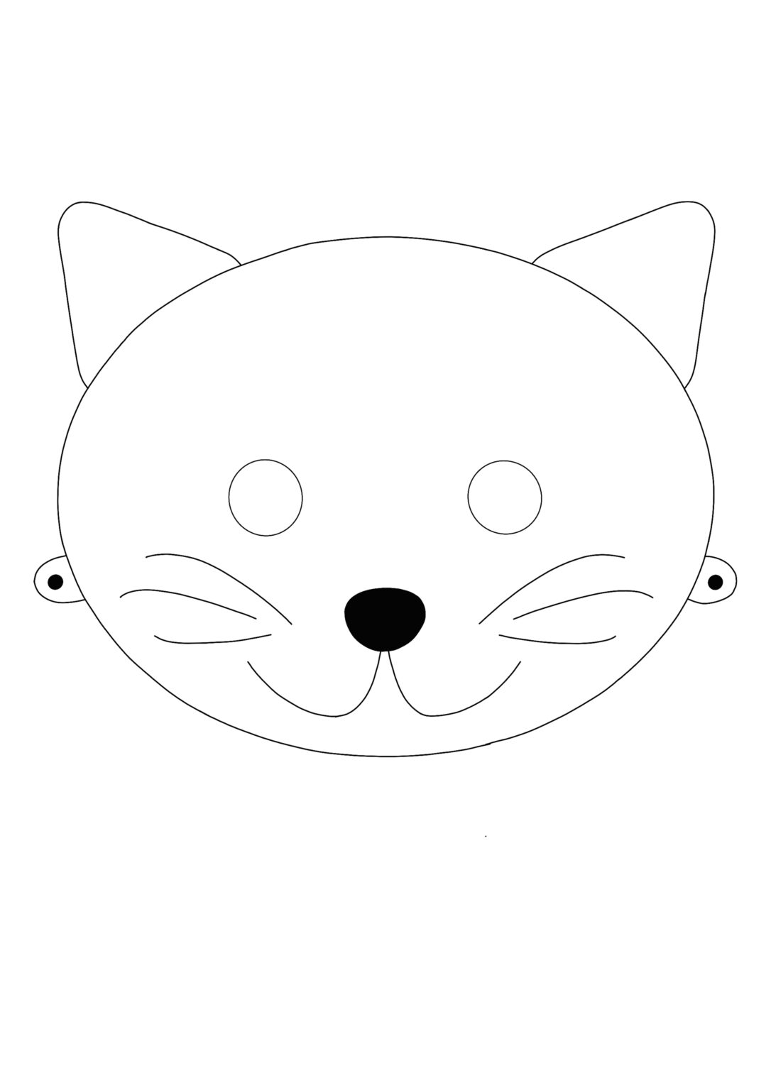 Cat Mask Coloring Pages - 2 Free Coloring Sheets (2021)