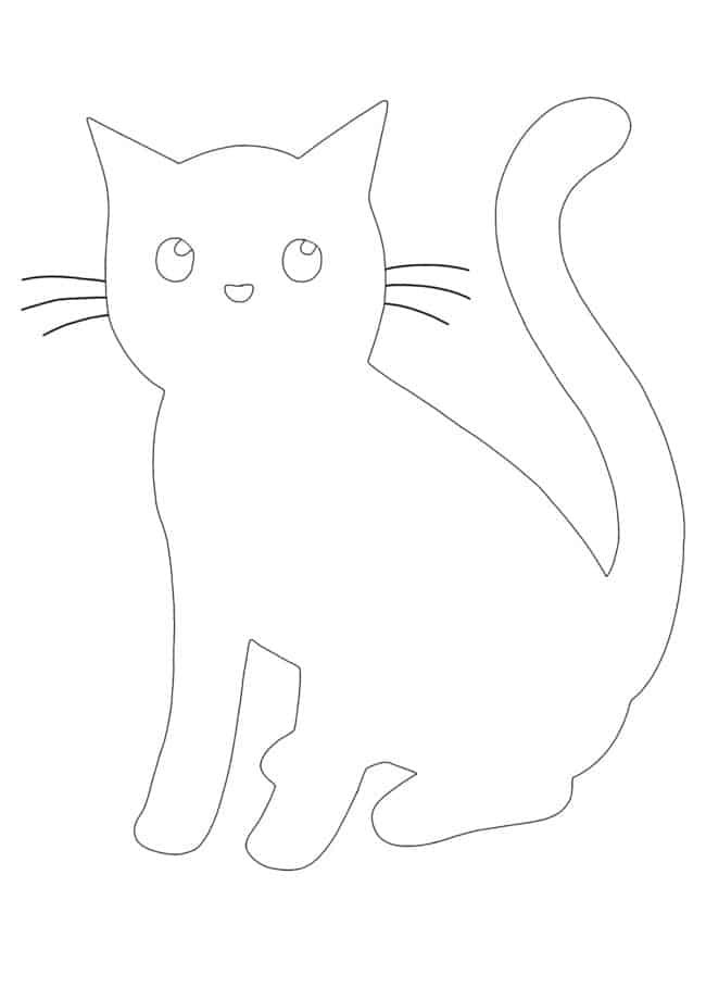 Cat Silhouette coloring page