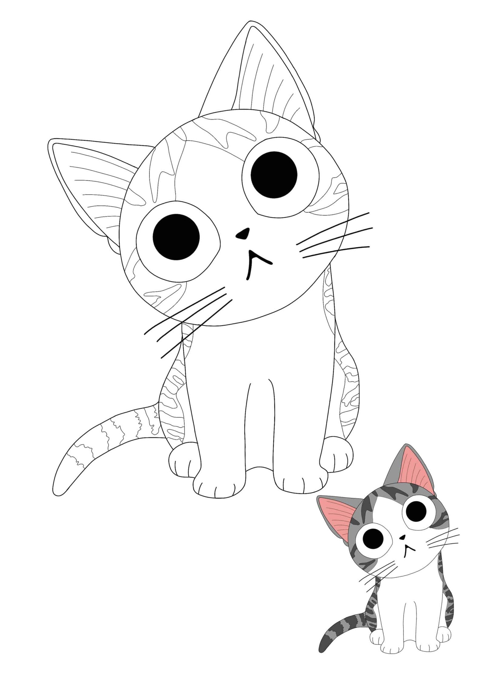 Chi Cat free printable coloring page